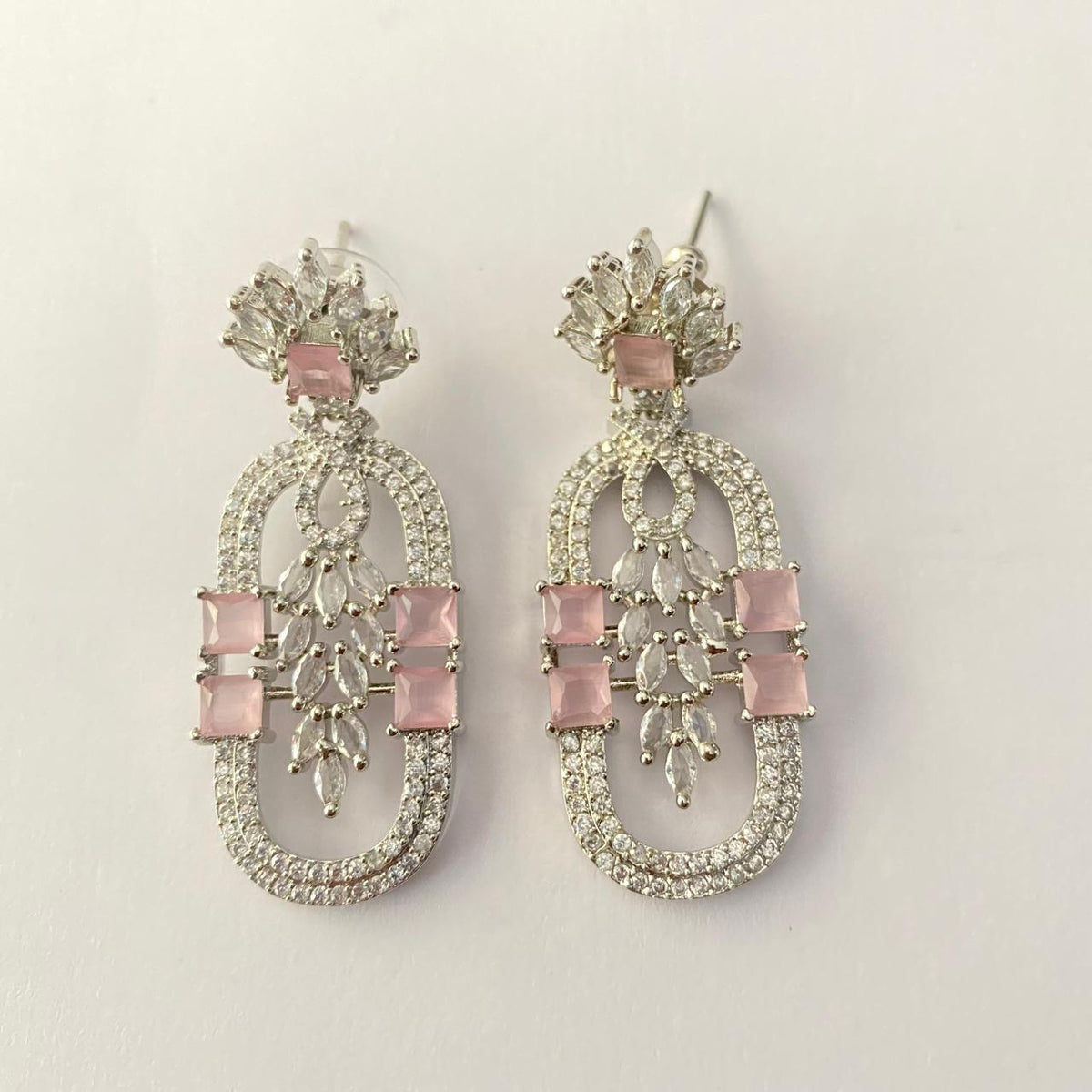 Silver Plated Diamond Earring