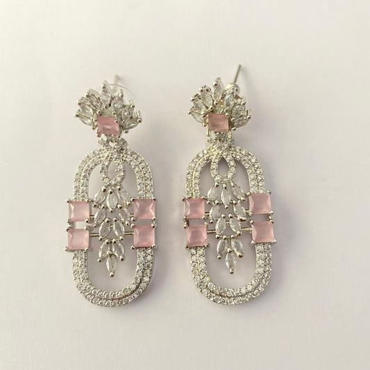 Silver Plated Diamond Earring