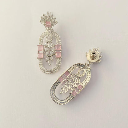 Silver Plated Diamond Earring