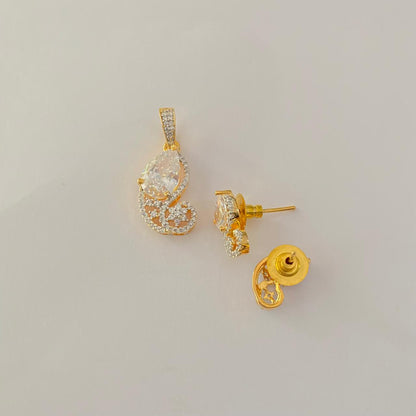 Small Gold Plated Pendant Set
