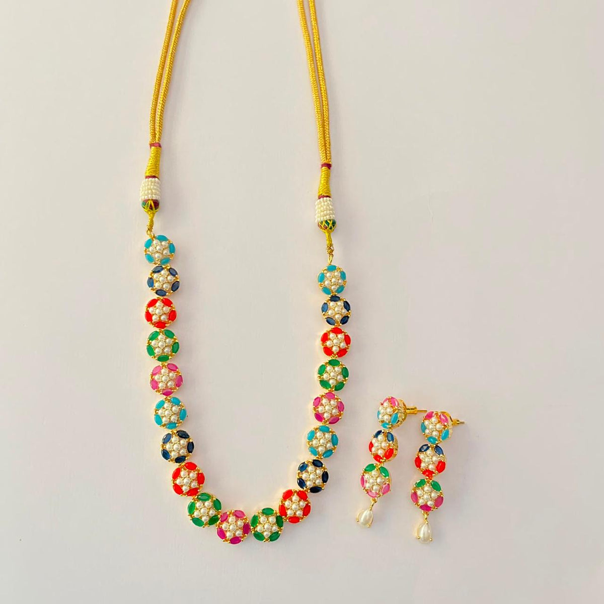 Multi Gold Plated Sleek Necklace Set