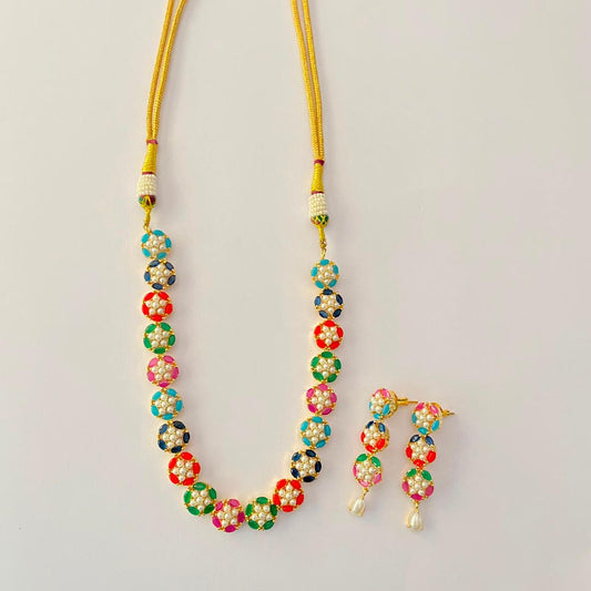 Multi Gold Plated Sleek Necklace Set