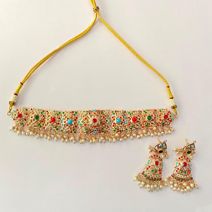 Multi Jadau Choker Set