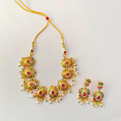 Multi Gold Plated Necklace Set