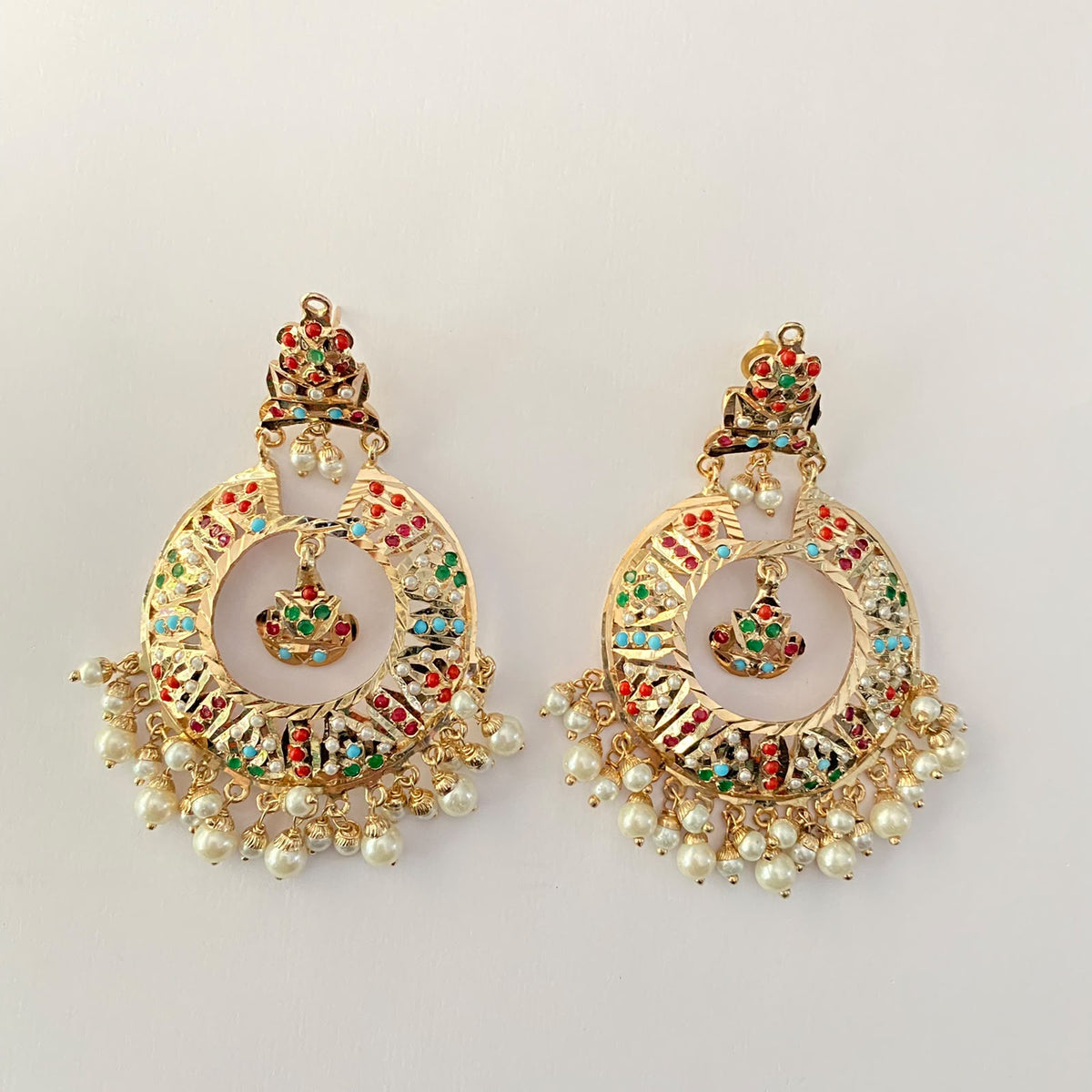 Multi Jadau Chand Bali