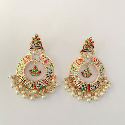 Multi Jadau Chand Bali