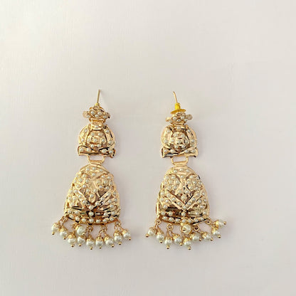 White Pearl Jadau Earring