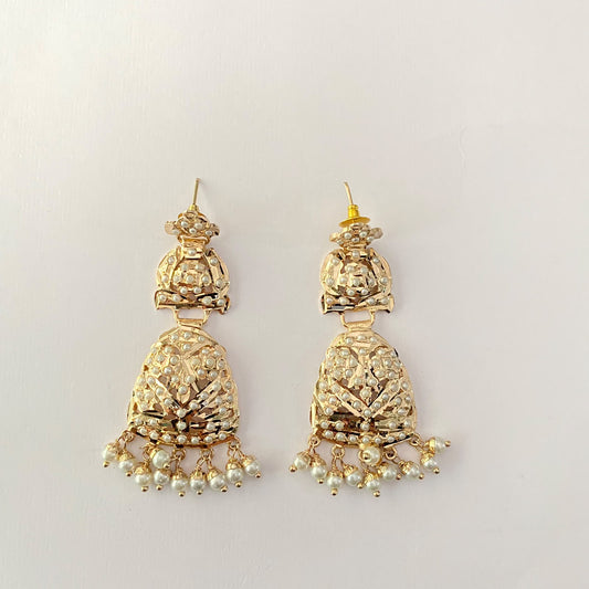 White Pearl Jadau Earring