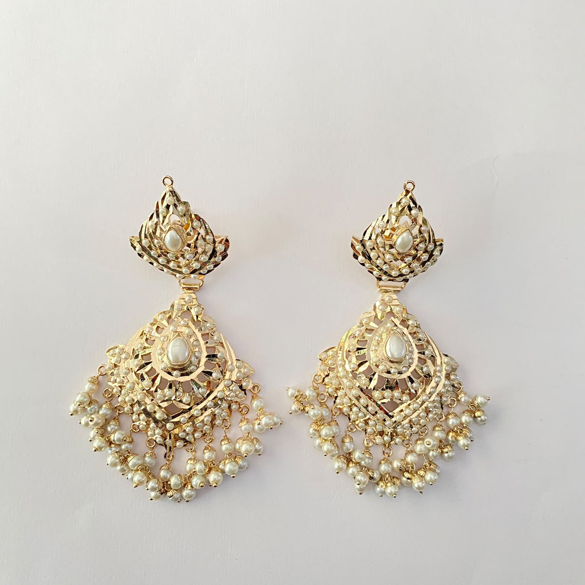 White Pearl Jadau Earring