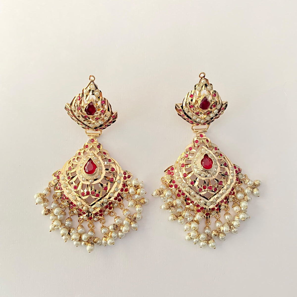 Ruby Pearl Jadau Earring