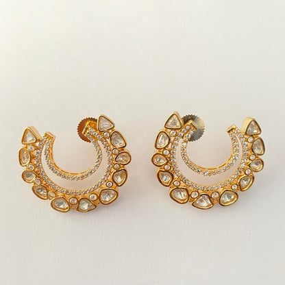 Polki Gold Plated Half Bali