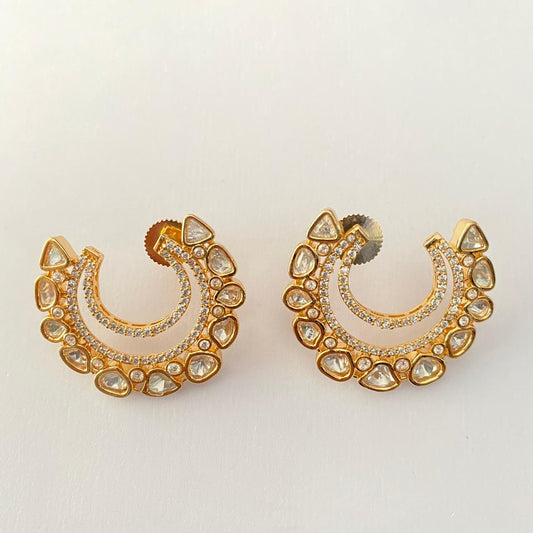 Polki Gold Plated Half Bali