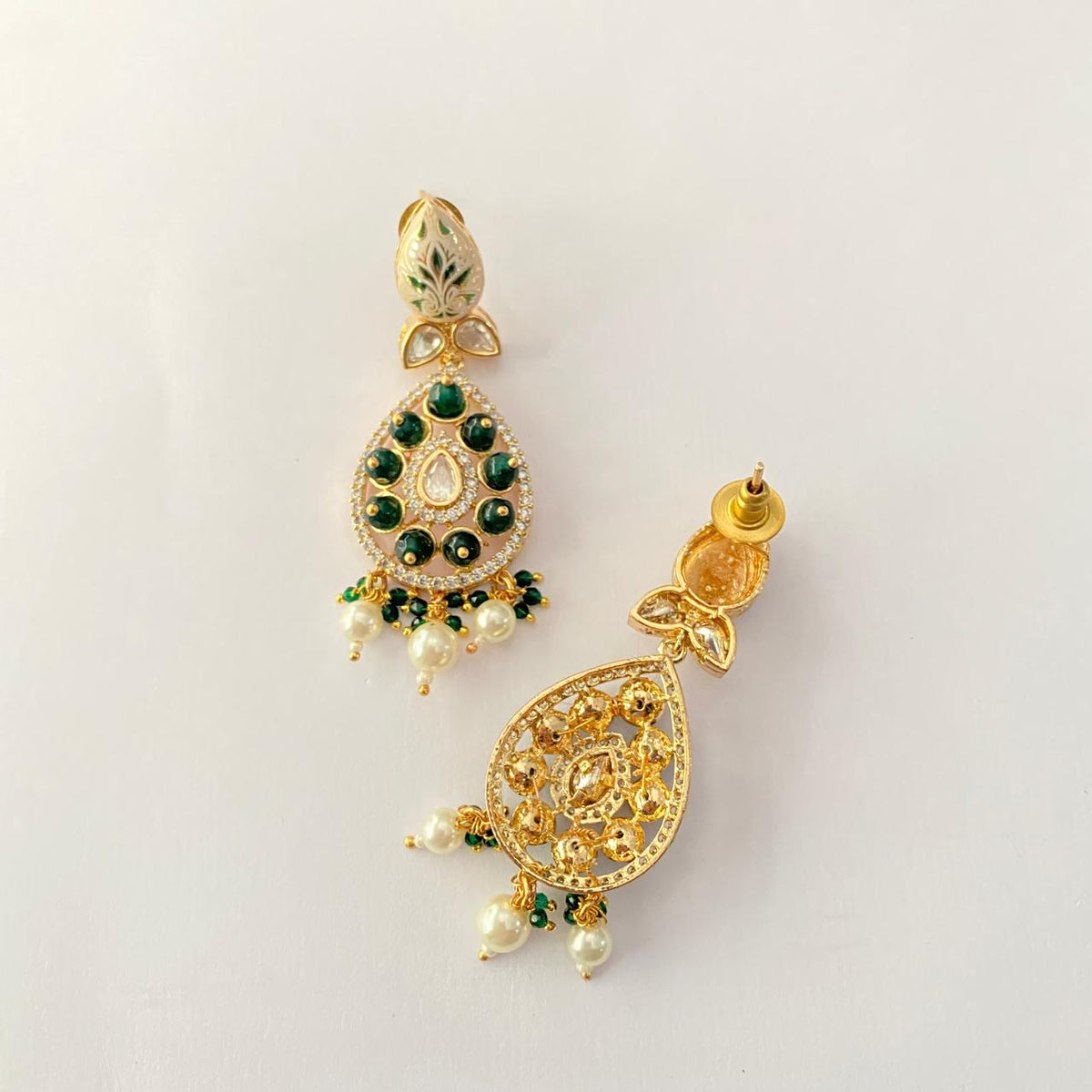 Kundan Gold Plated Drop Earring