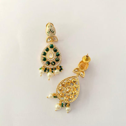 Kundan Gold Plated Drop Earring