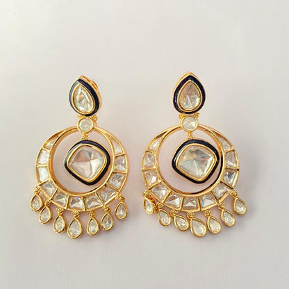 Gold Plated Poki Chandbali Earring