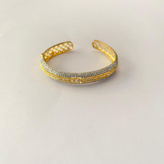 Diamond Gold Plated Openable Bracelet