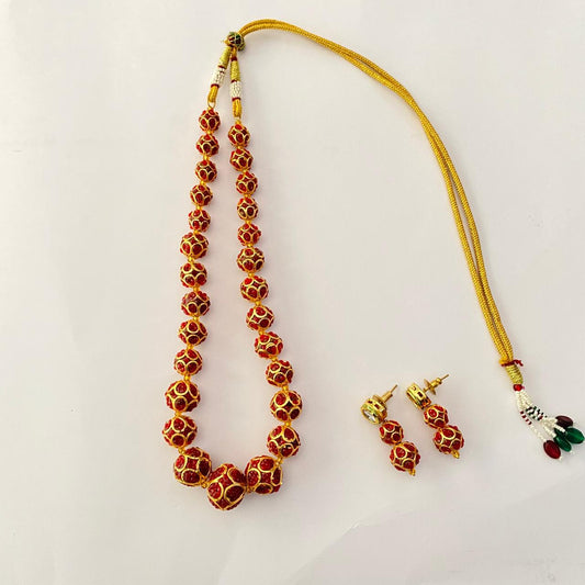 Ruby Gold Plated Matar Mala