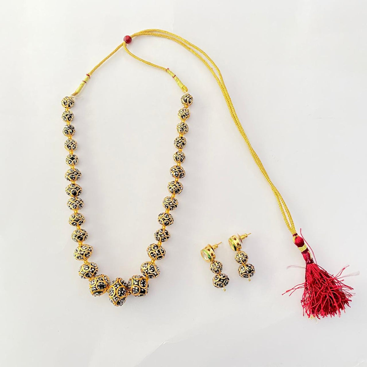 Black Gold Plated Matar Mala