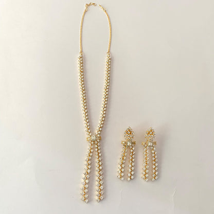 Gold Plated Diamond Necklace Set