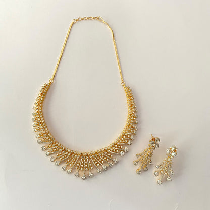 Diamond Gold Plated Necklace Set