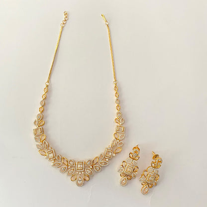 New Latest Gold Plated Necklace Set