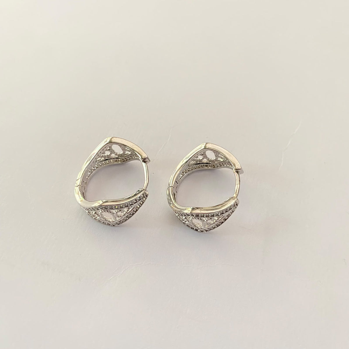 Silver Plated Diamond Bali