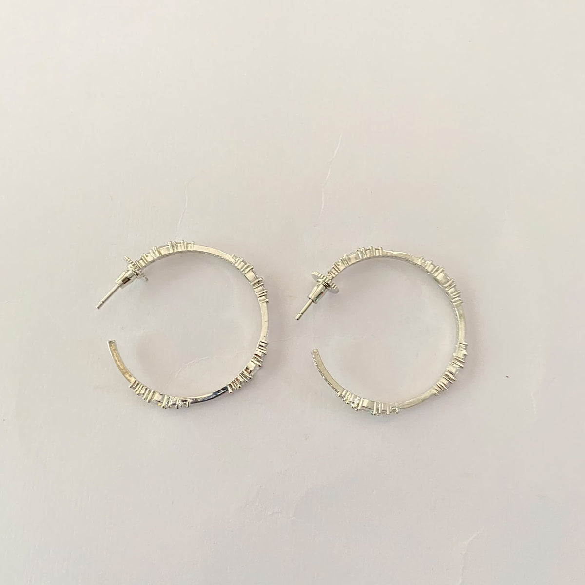 Silver Plated Diamond Half Bali