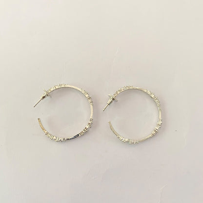 Silver Plated Diamond Half Bali