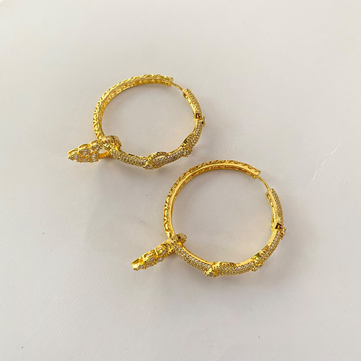 Gold Plated Diamond Dangler Bali