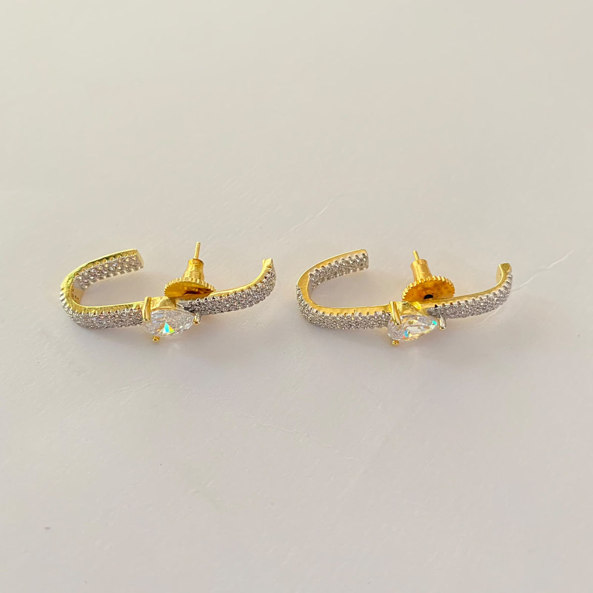 Gold Plated Diamond Earring