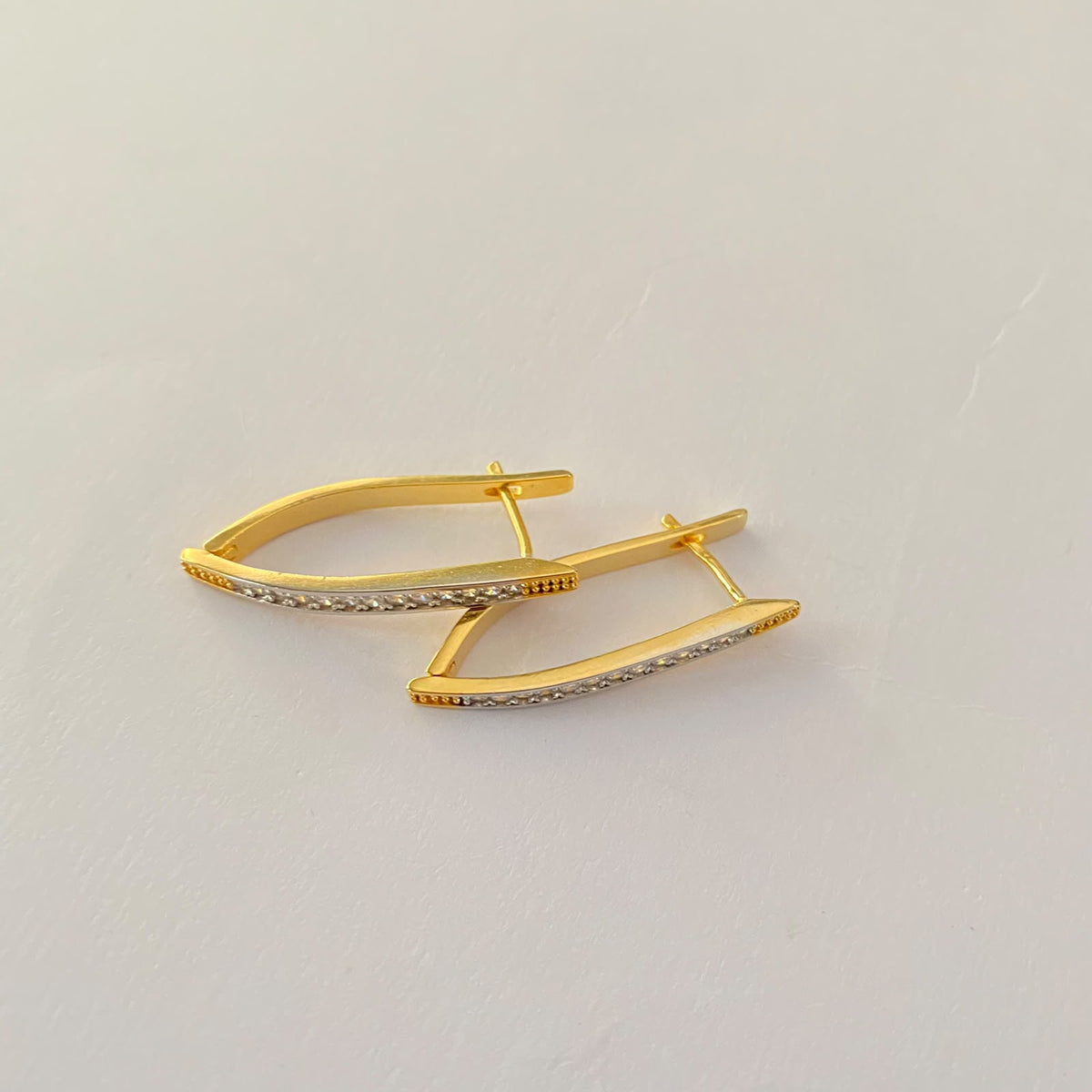 Gold Plated Diamond Bali