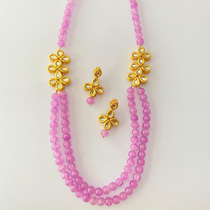 Kundan Gold Plated purple Necklace Set