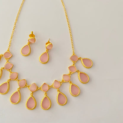 Baby Pink Gold Plated Candy Necklace