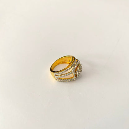 Gold Polish Pure Silver 92.5 Ring