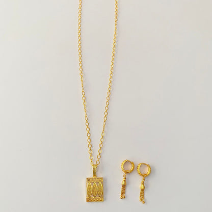 Gold Plated Pendant Set