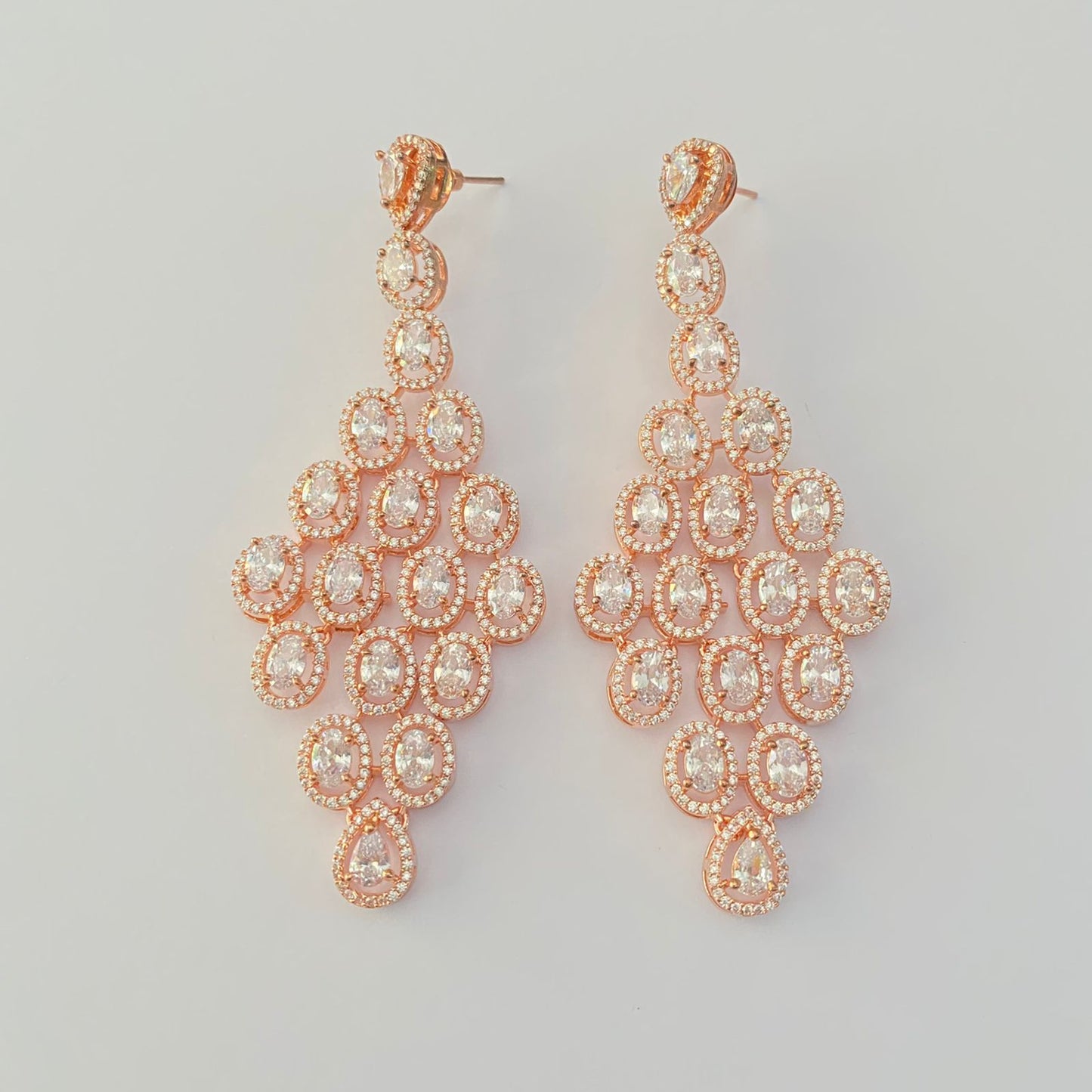 Statment Rose Gold A.D Dangler Earring