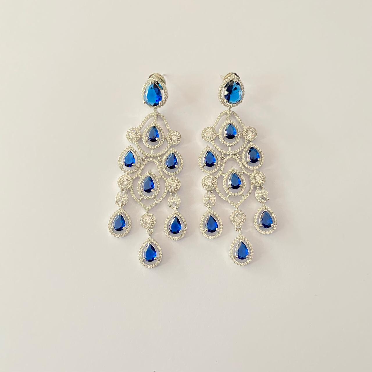 Blue Diamond Classic party wear Earring