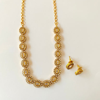 Gold Plated Diamond Necklace