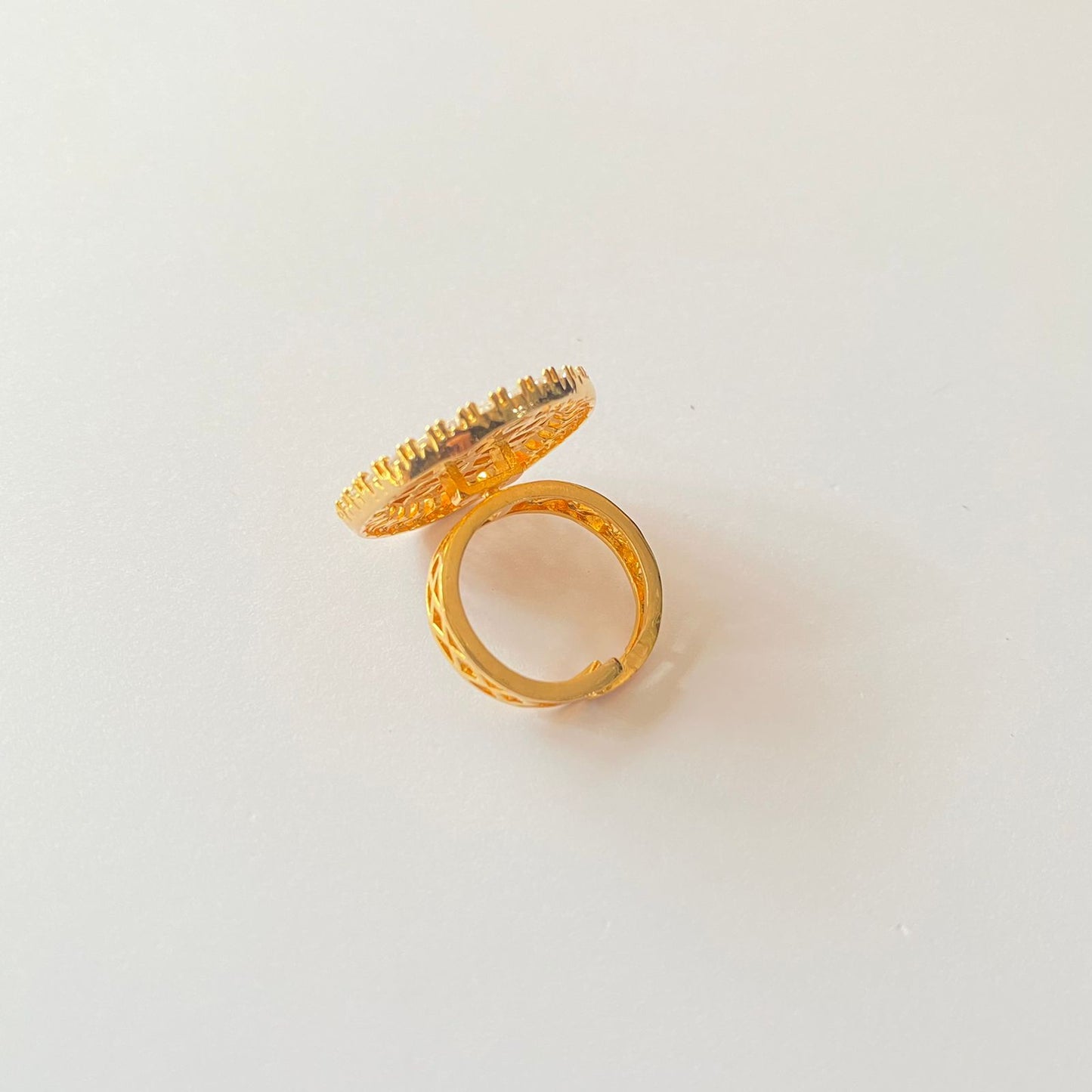 Trendy  Gold Plated Ginni Adjustable Ring