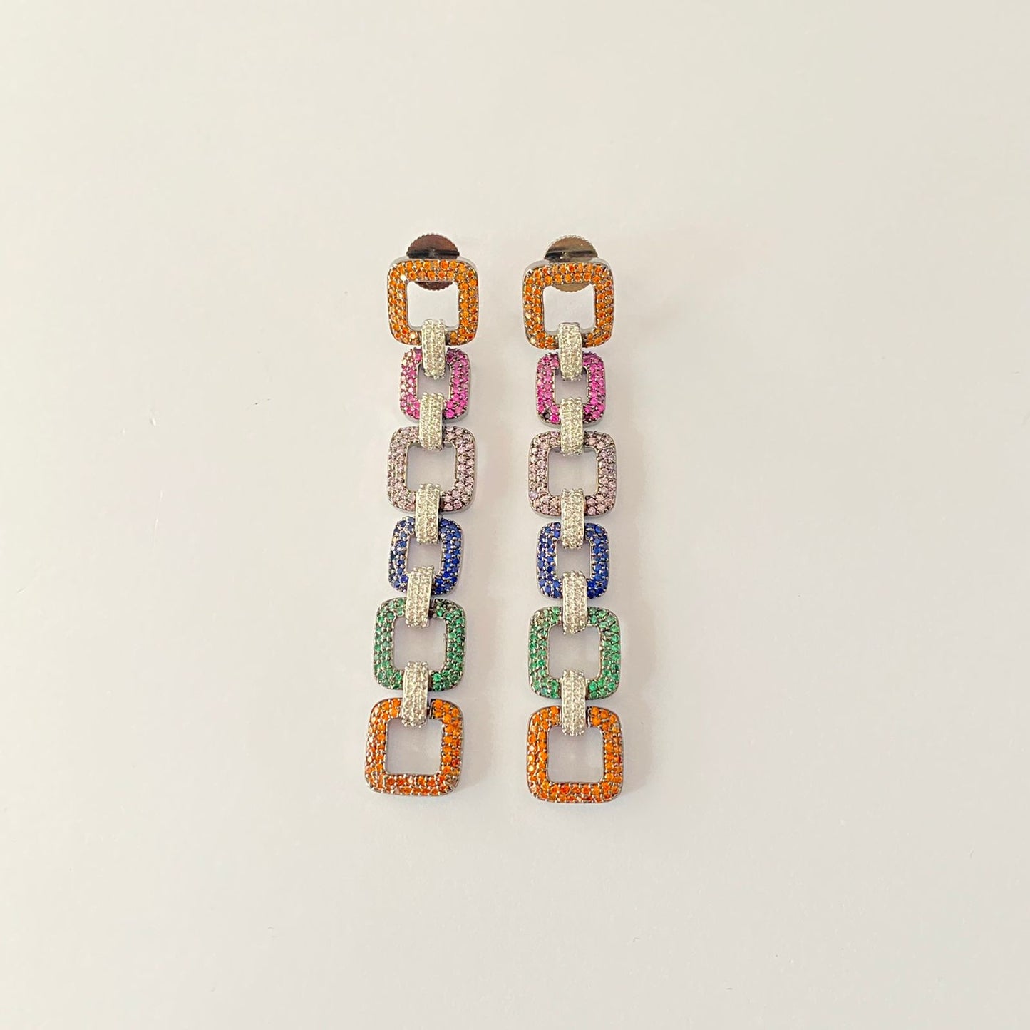 Western Multi Colour Long Dangler Earring