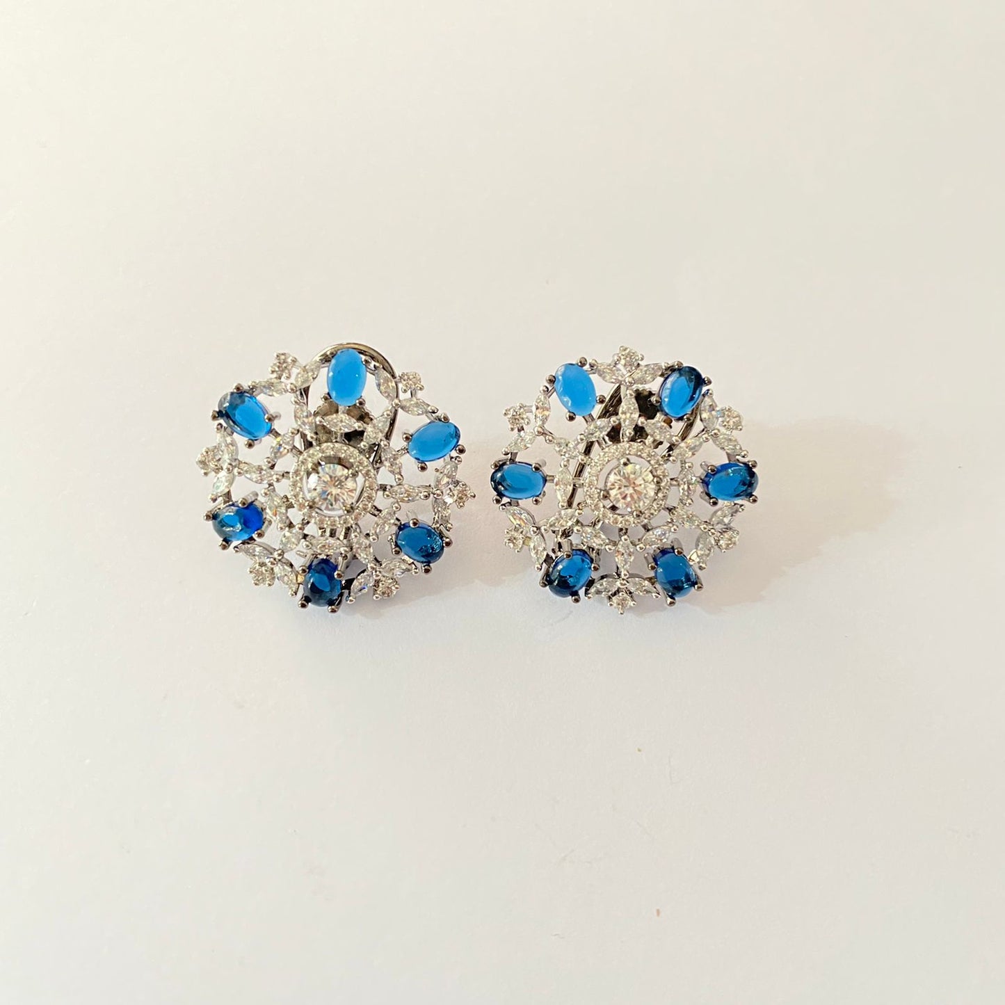 Blue Stone A.D Stud Earring