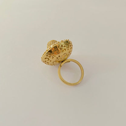 Elegant  Antique Gold Plated Adjustable Ring