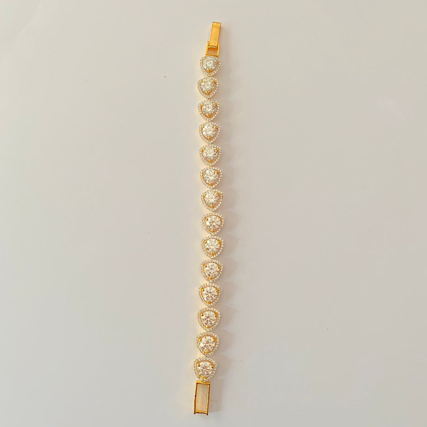 A.D Stone Gold Plated Tennis Bracelet