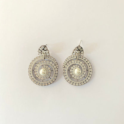 Classy A.D Stone Victorian round  style earring