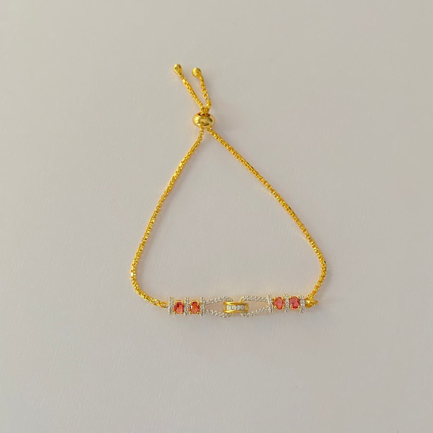 Sleek gold plated adjustable Bracelet