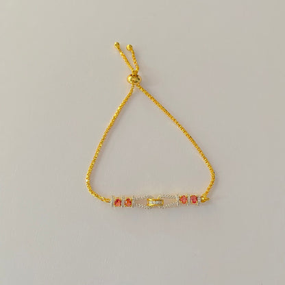 Sleek gold plated adjustable Bracelet