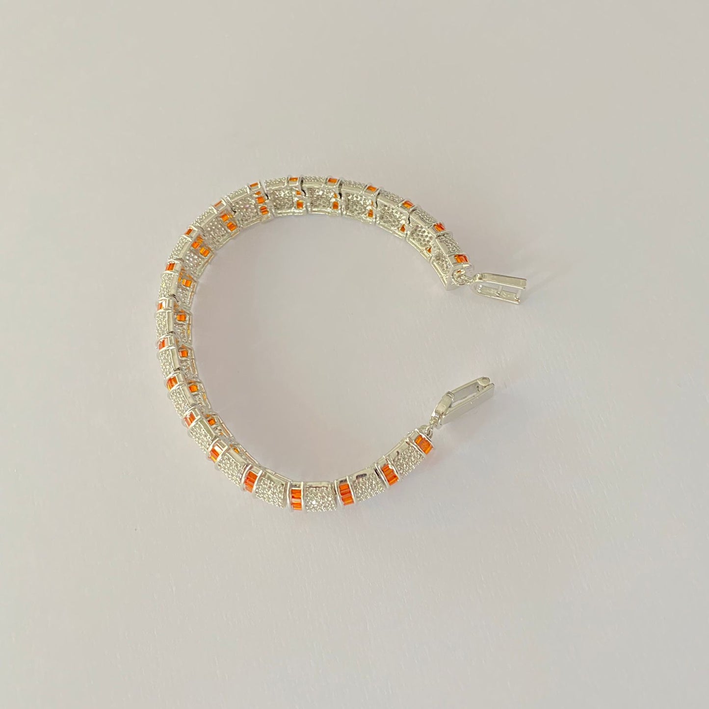 Classy orange Silver plated Bracelet