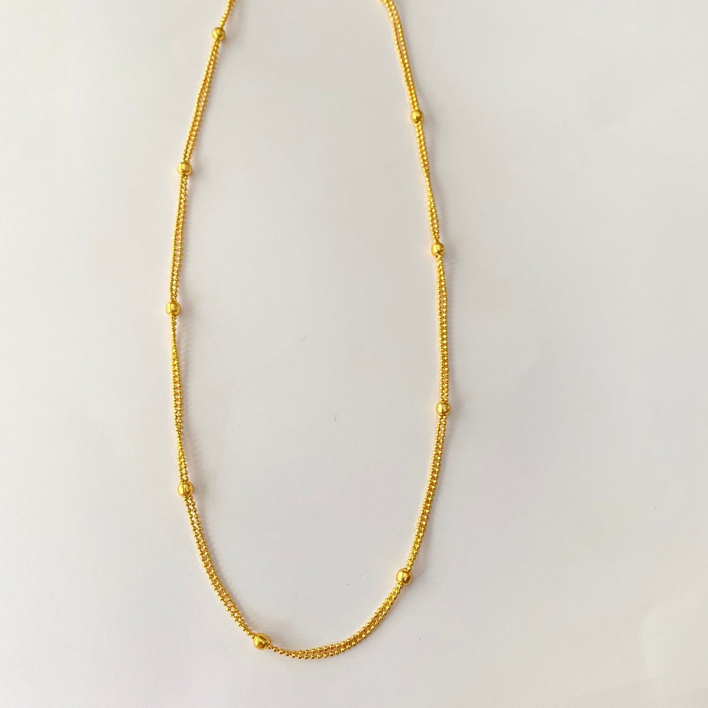 Gold Plated Double Line Chain