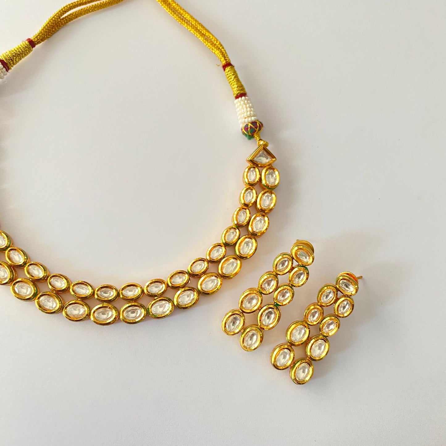 Gold Plated Kundan Necklace Set