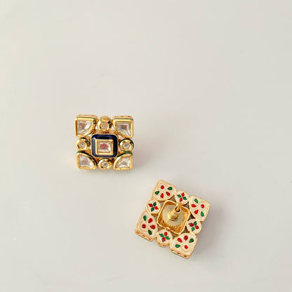 Gold Plated Kundan Stud